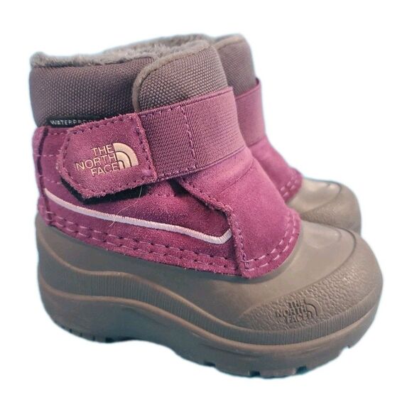 The North Face Toddler  Sz 6 Kids Alpenglow Waterproof Rubber Boots Grey Violet - Picture 2 of 13